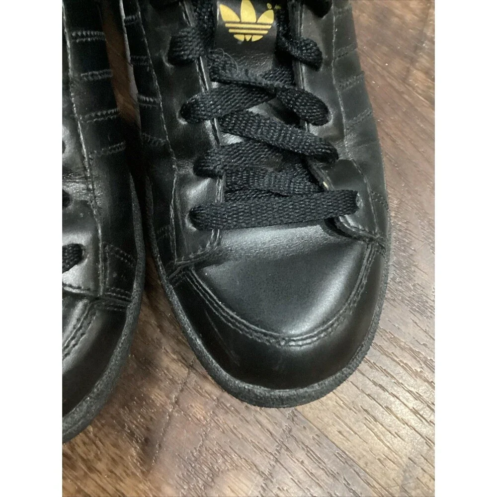 Kareem Abdul Jabbar adidas shoes men size 7 Low Top Black On Black 2005 ~ 117038